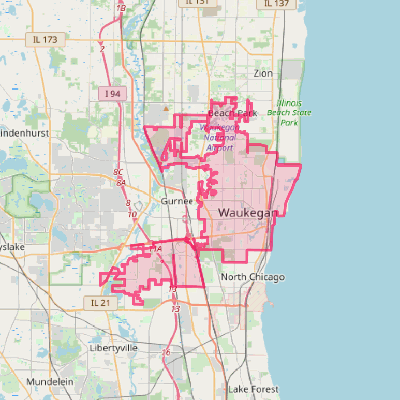 Map of Waukegan