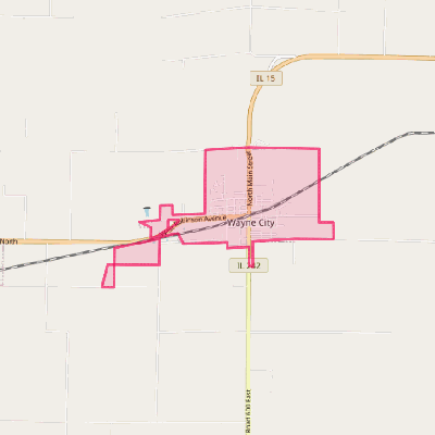 Map of Wayne City