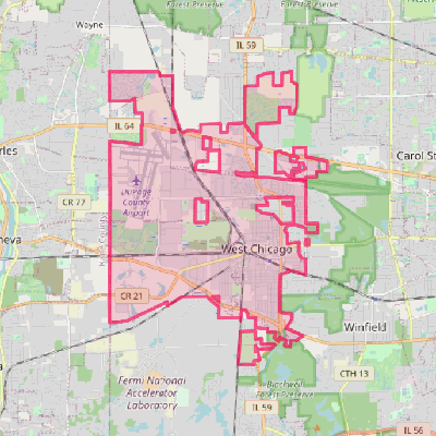 Map of West Chicago