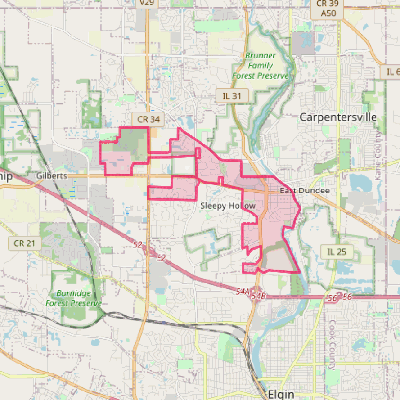 Map of West Dundee