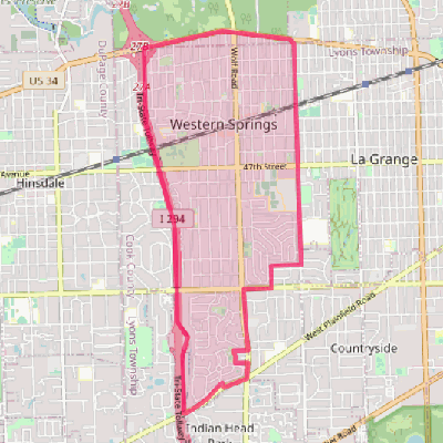 Map of Western Springs