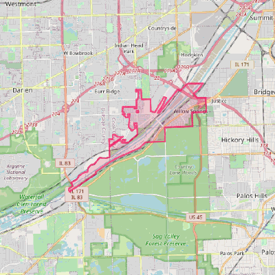 Map of Willow Springs