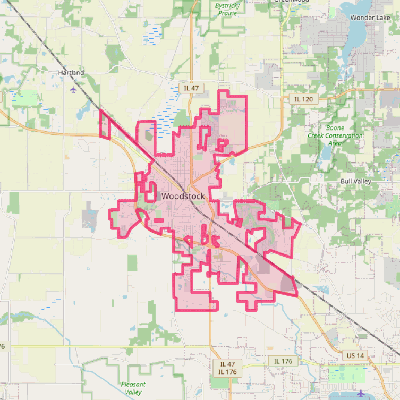 Map of Woodstock