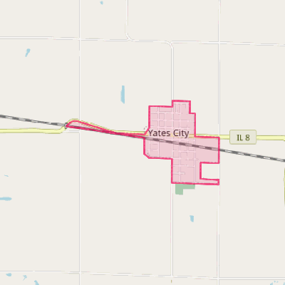 Map of Yates City