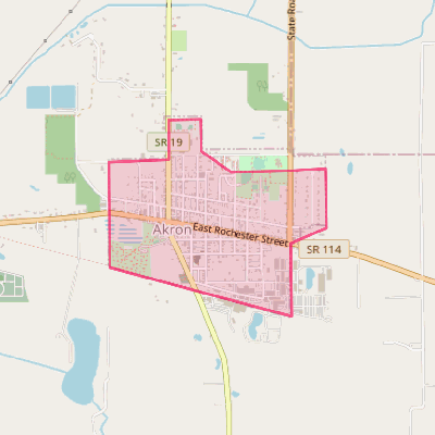 Map of Akron