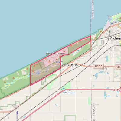 Map of Beverly Shores