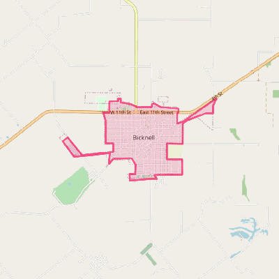 Map of Bicknell