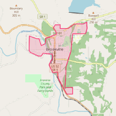 Map of Brookville