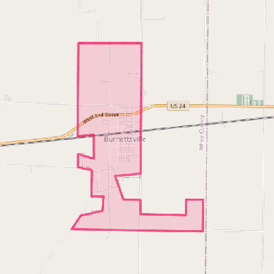 Map of Burnettsville