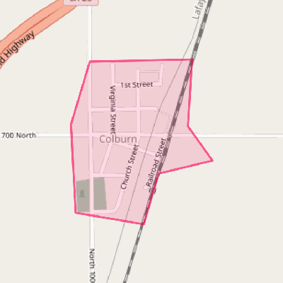 Map of Colburn