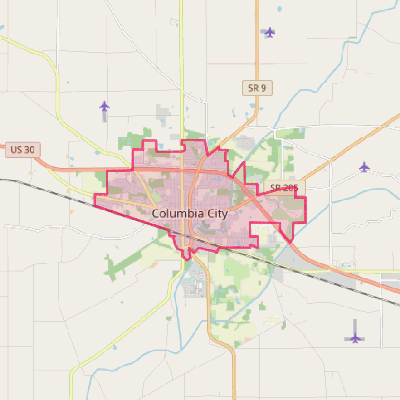 Map of Columbia City