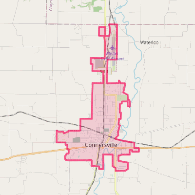 Map of Connersville