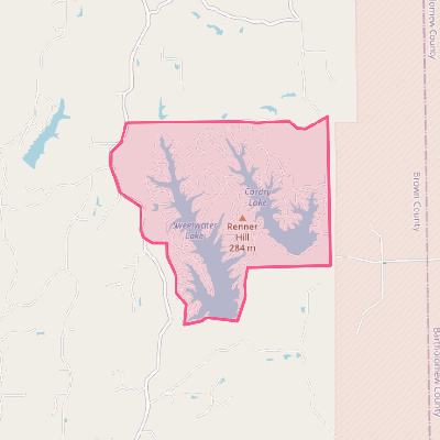 Map of Cordry Sweetwater Lakes