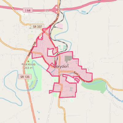 Map of Corydon