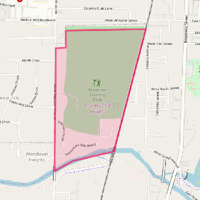 Map of Country Club Heights