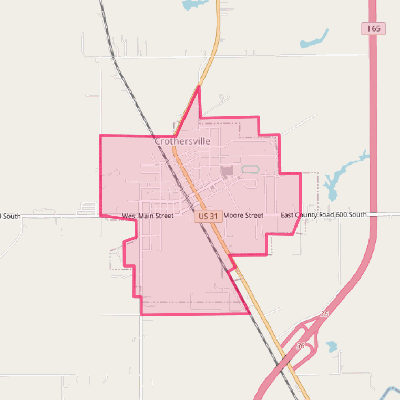Map of Crothersville