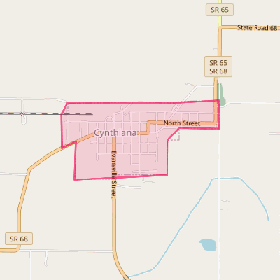 Map of Cynthiana