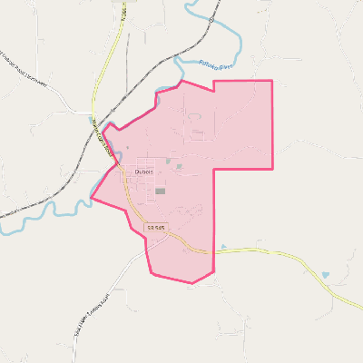 Map of Dubois