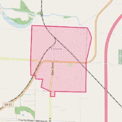 Map of Elnora