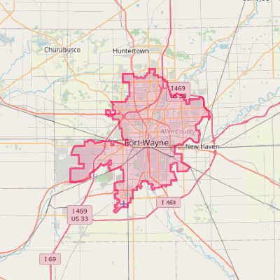 Map of Fort Wayne