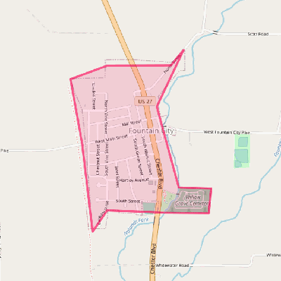 Map of Fountain City