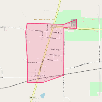 Map of Gentryville