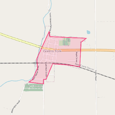 Map of Greens Fork