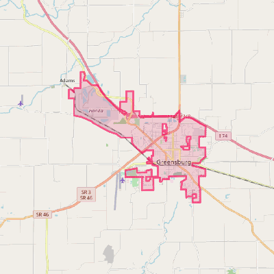 Map of Greensburg