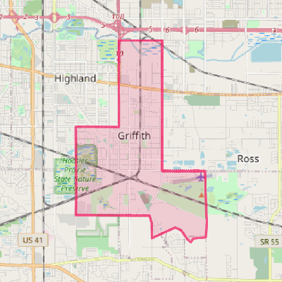 Map of Griffith