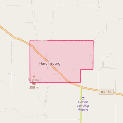 Map of Hardinsburg