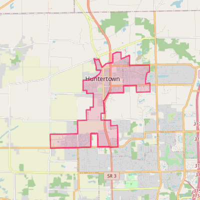 Map of Huntertown