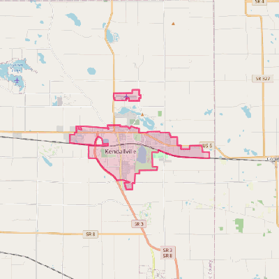 Map of Kendallville