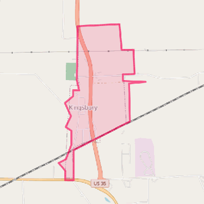 Map of Kingsbury