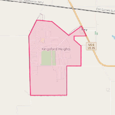 Map of Kingsford Heights