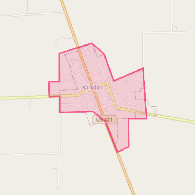 Map of Kirklin