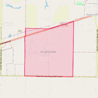 Map of Knightsville