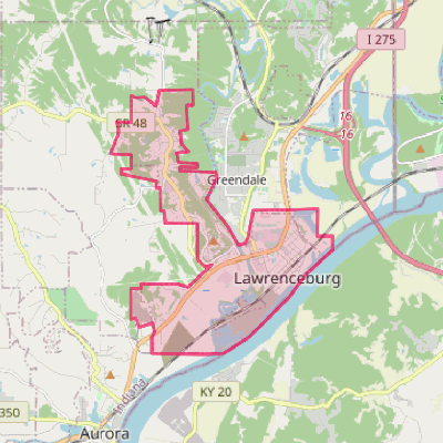 Map of Lawrenceburg