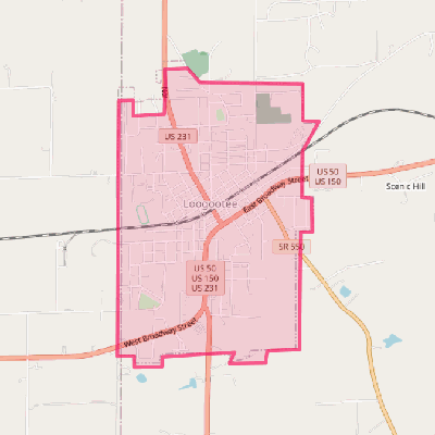 Map of Loogootee