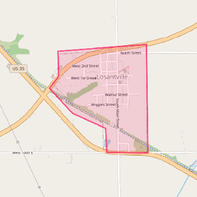 Map of Losantville