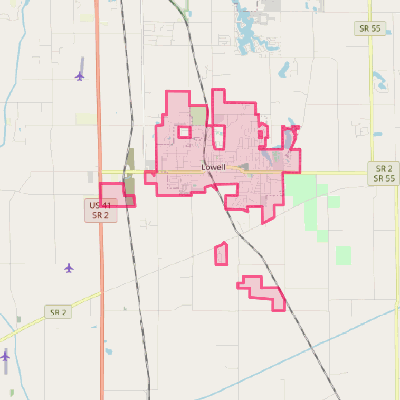 Map of Lowell