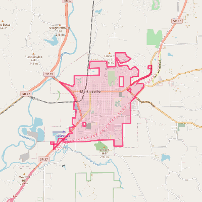 Map of Martinsville