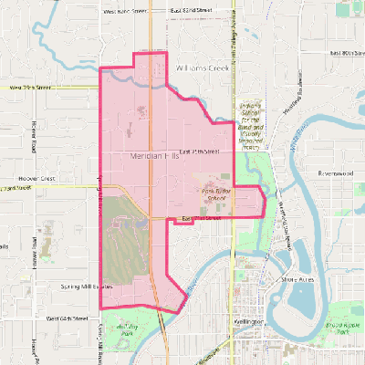 Map of Meridian Hills