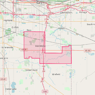 Map of Merrillville