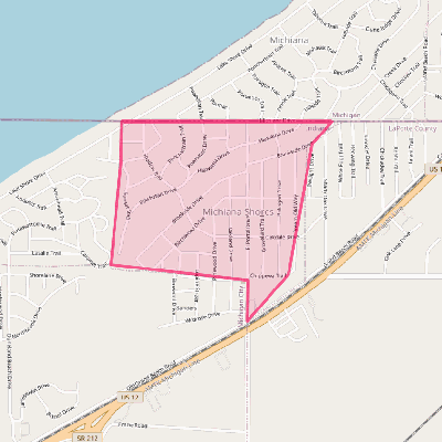 Map of Michiana Shores