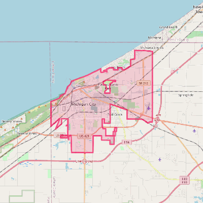 Map of Michigan City