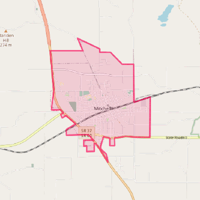 Map of Mitchell