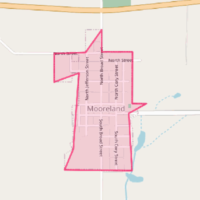 Map of Mooreland