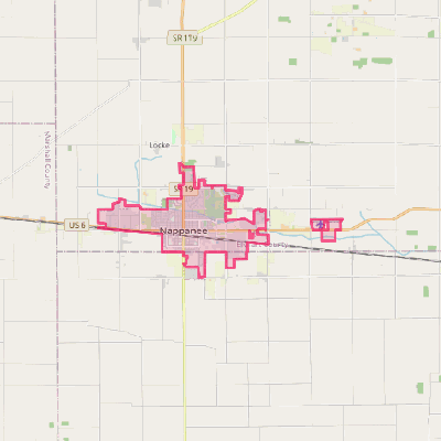 Map of Nappanee