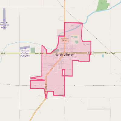 Map of North Liberty