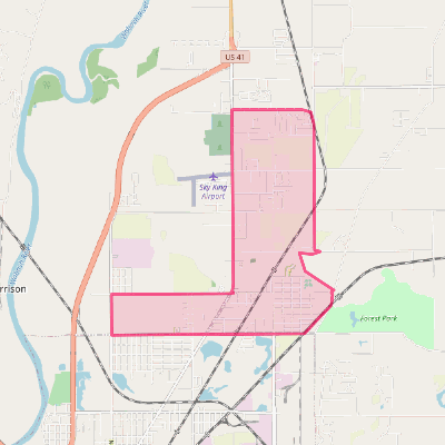 Map of North Terre Haute